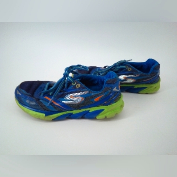 Skechers Go Run 4 Big Kid Blue Green Active Sneakers 3.5 Laces - Picture 12 of 13